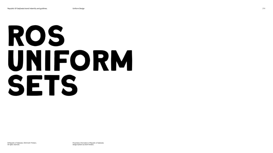 Section header introducing the brand's uniform guidelines and the following