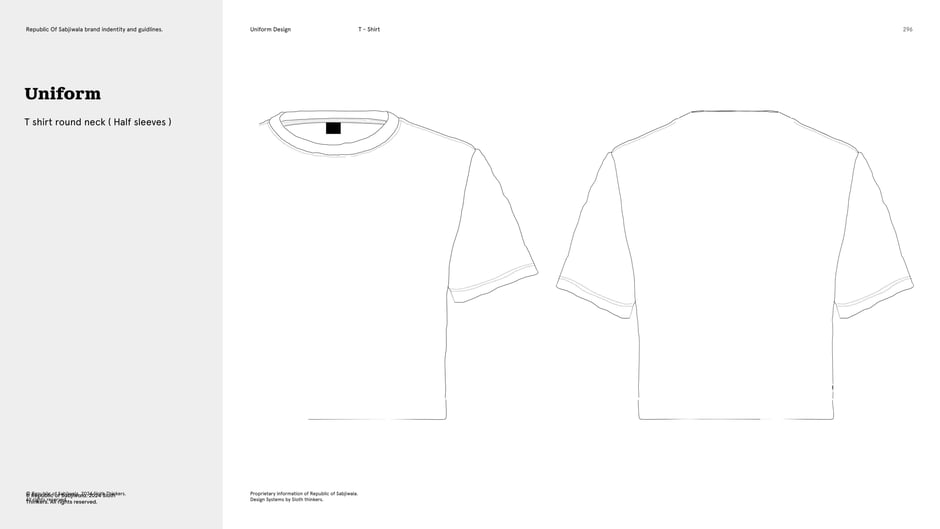 T-shirt template : round neck (half sleeves)