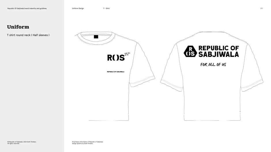 T-shirt logo placements : front and back