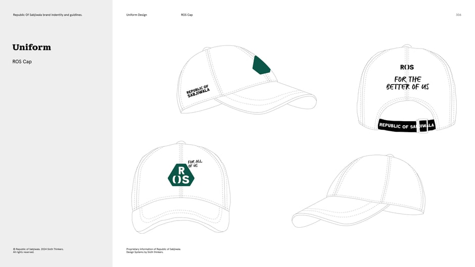 ROS Cap : logo placements