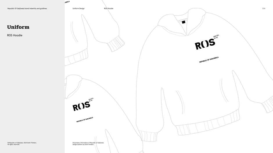 ROS Hoodie : logo placements