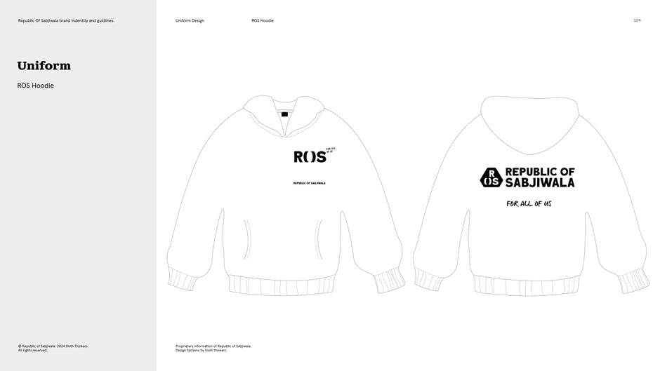 ROS Hoodie : black logo mockup