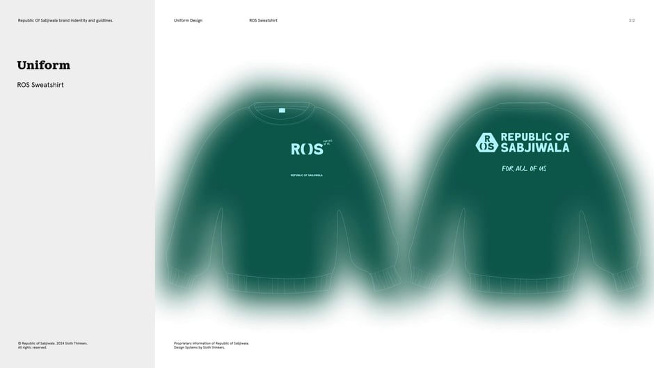 ROS sweatshirt : front and back lockups