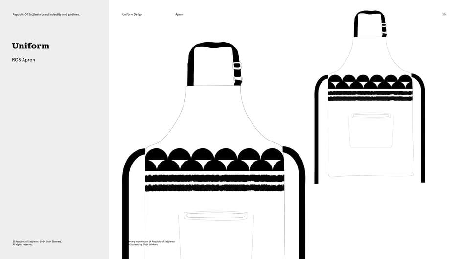 Apron pattern exploration : monochrome