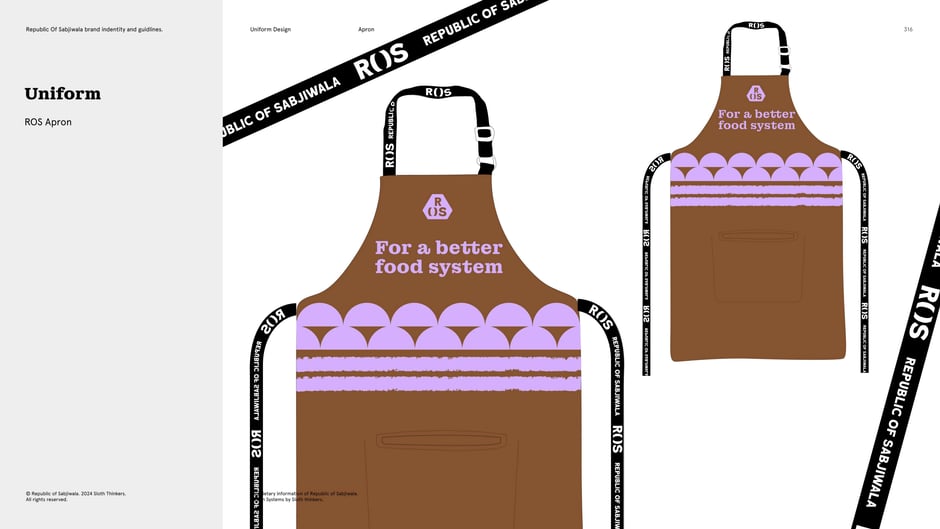 Apron final colourway and branded tape