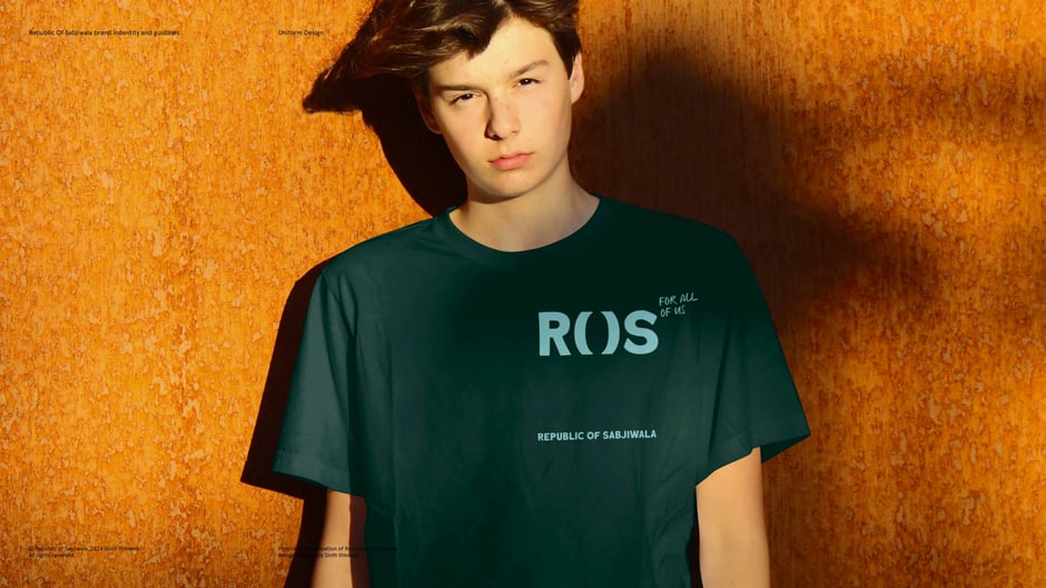 T-shirt front lockup : chest placement