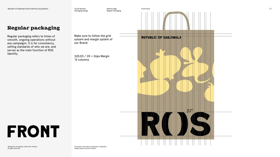 Regular packaging : front face