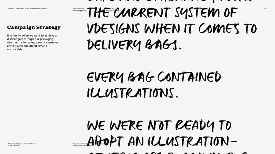 Every bag previously contained illustrations