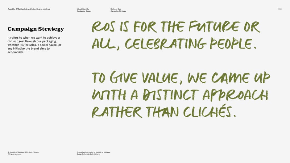 To give value, we chose a distinct approach