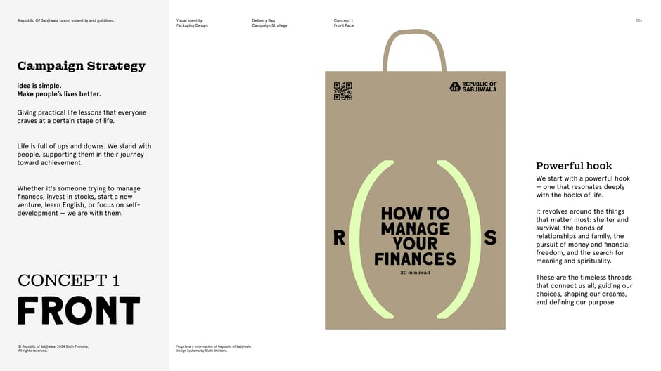 Concept 1 front face : 'How to Manage Your Finances' hook