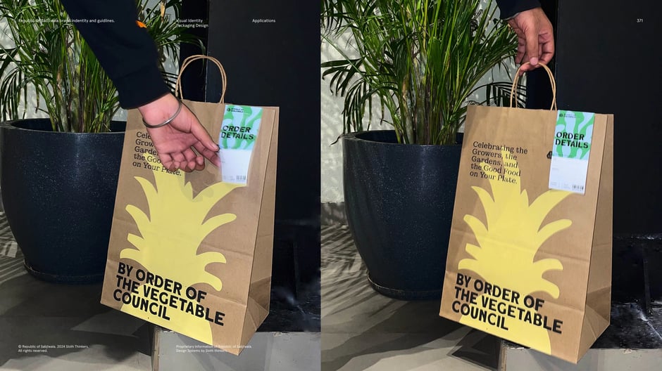 Order label application on carry bag