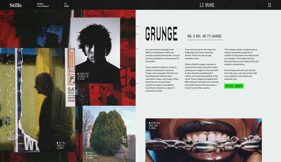 Grunge : authenticity through imperfection