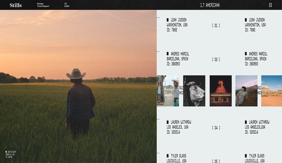 Americana photographer credits and samples