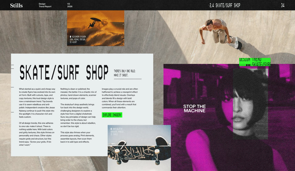 Skate/Surf Shop : halftone collage and anti-polish
