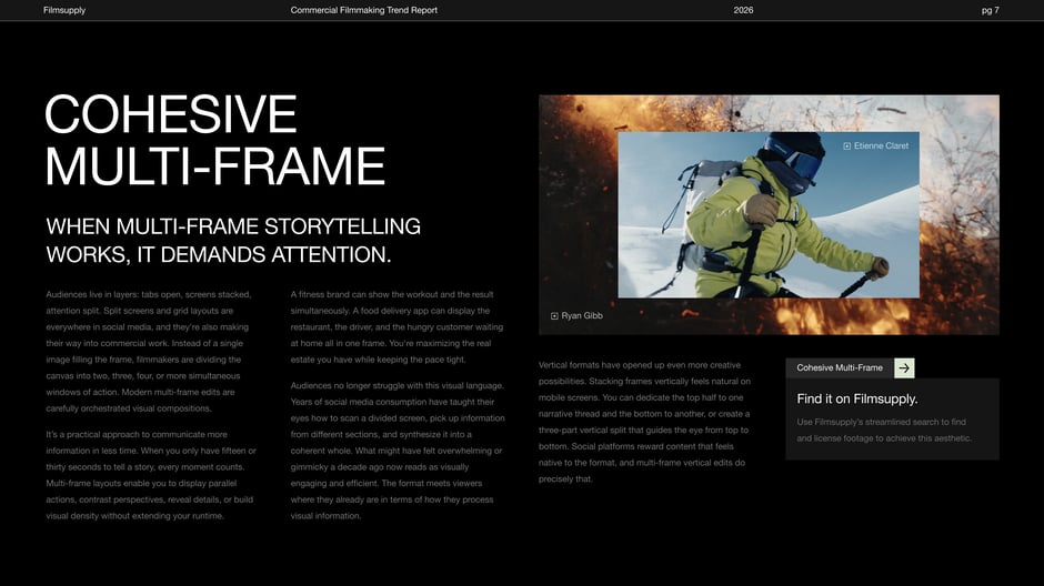 Cohesive Multi-Frame Storytelling Techniques