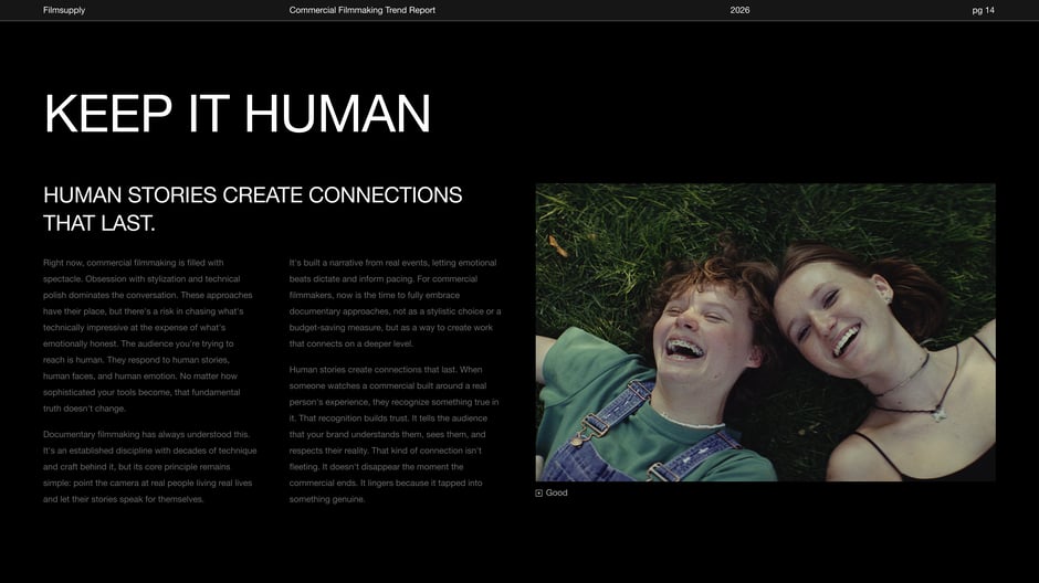 Keep It Human: Human Stories Create Connections That Last