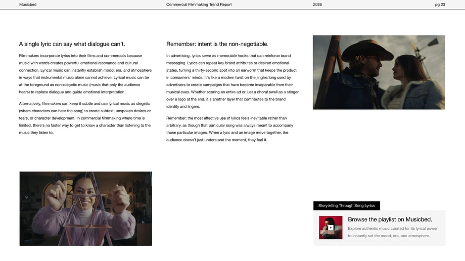 Lyrics as Narrative Devices