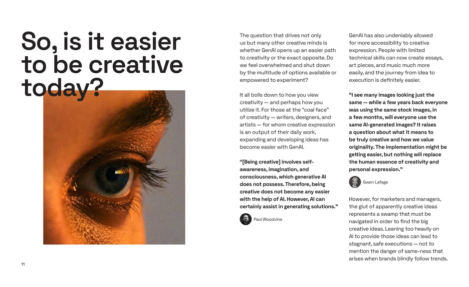 GenAI makes execution easier but risks creative sameness
