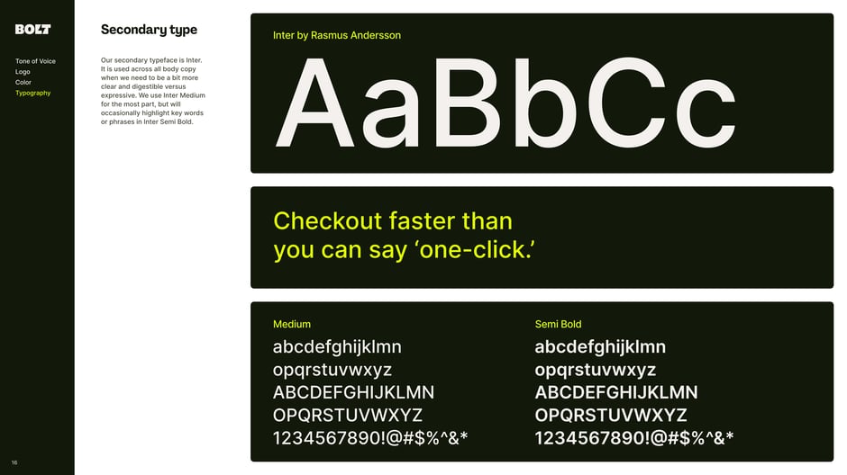 Inter by Rasmus Andersson as secondary body typeface