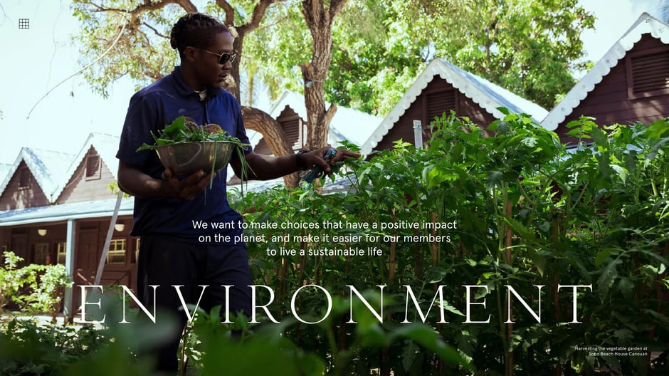 Soho House positions environmental action as a core priority, committing