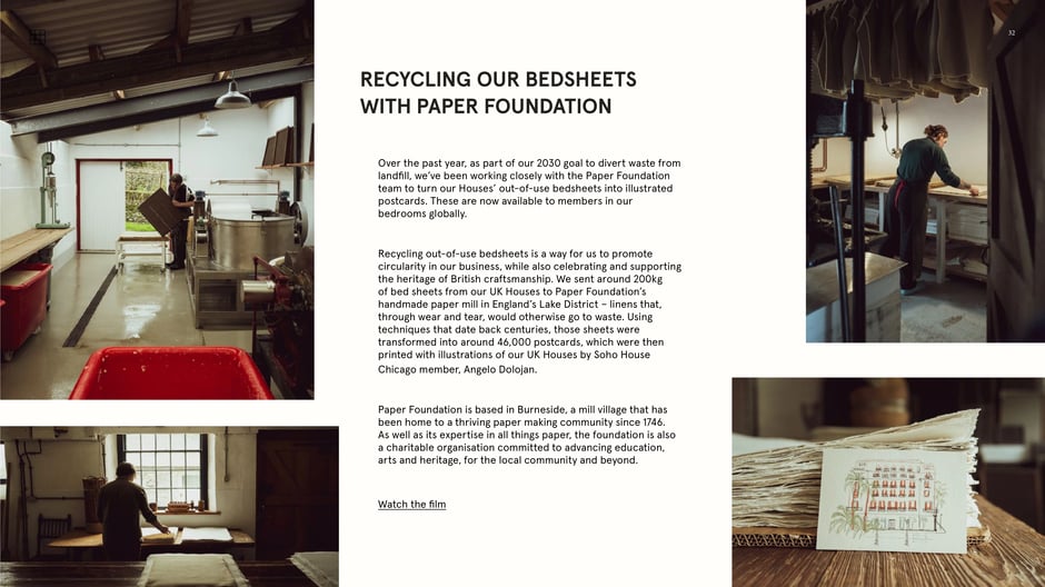 Recycling our bedsheets with Paper Foundation