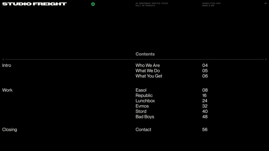 Studio Freight Capabilities Deck