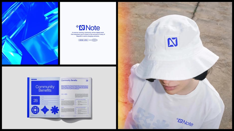 Identity applications: merch, print and brand assets