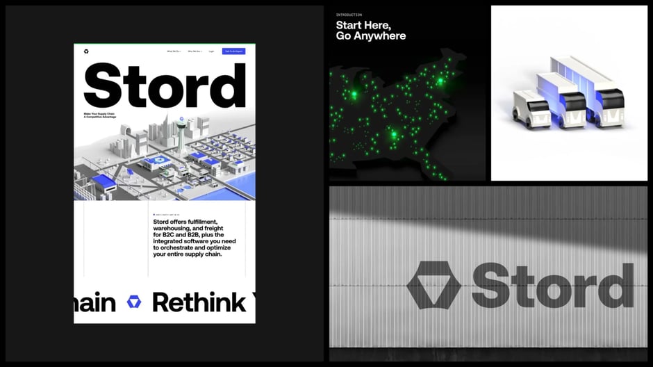 Stord visual identity: website, murals, and signage