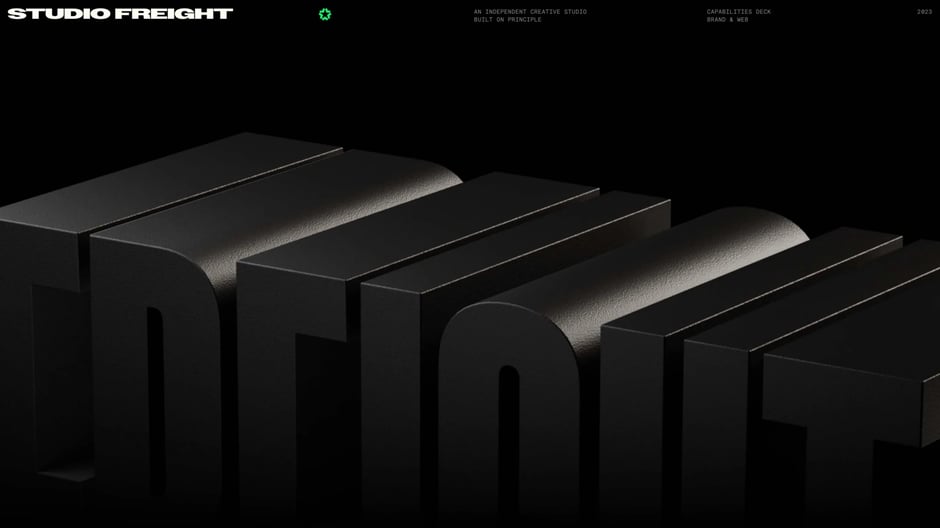 Logotype 3D close-up: closing visual
