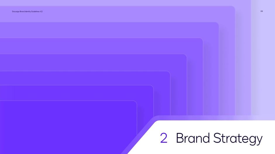 Section header introducing the Brand Strategy chapter, which will define