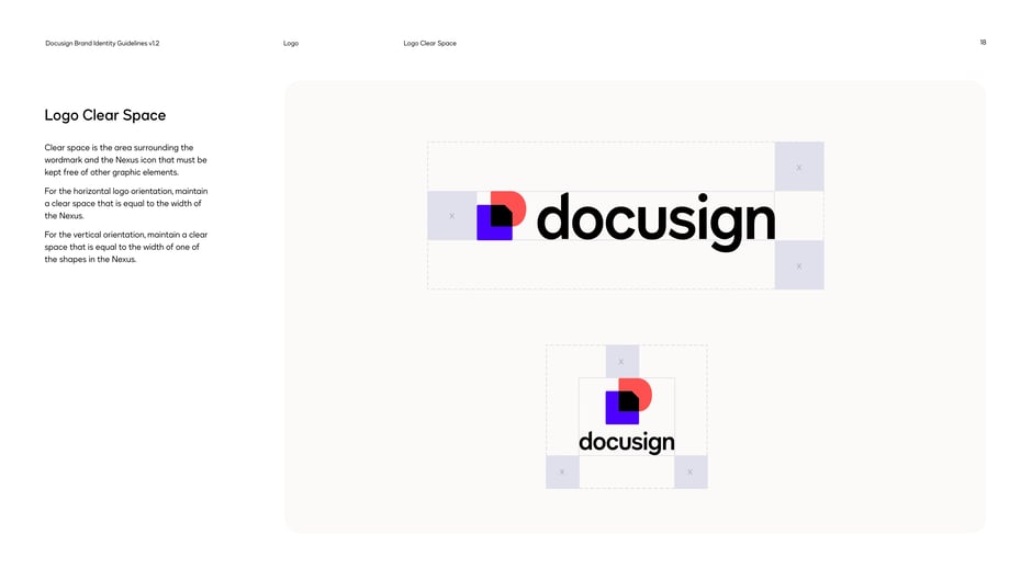 Clear space is required around the wordmark and Nexus icon