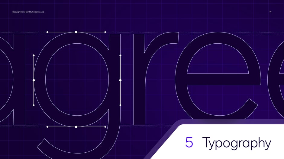 Section opener that visually introduces the chapter with oversized letterforms