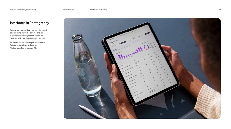 Show real people using real devices with true, high‑fidelity on‑screen