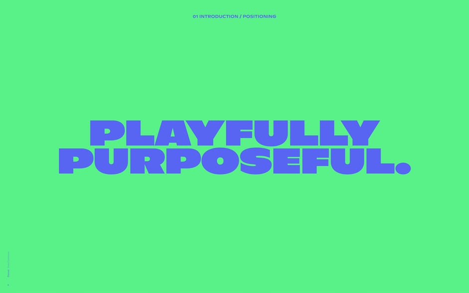 Positioning line that balances playful expression with intentional design