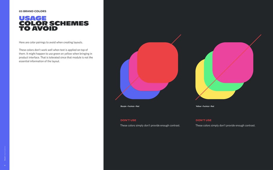Color schemes to avoid
