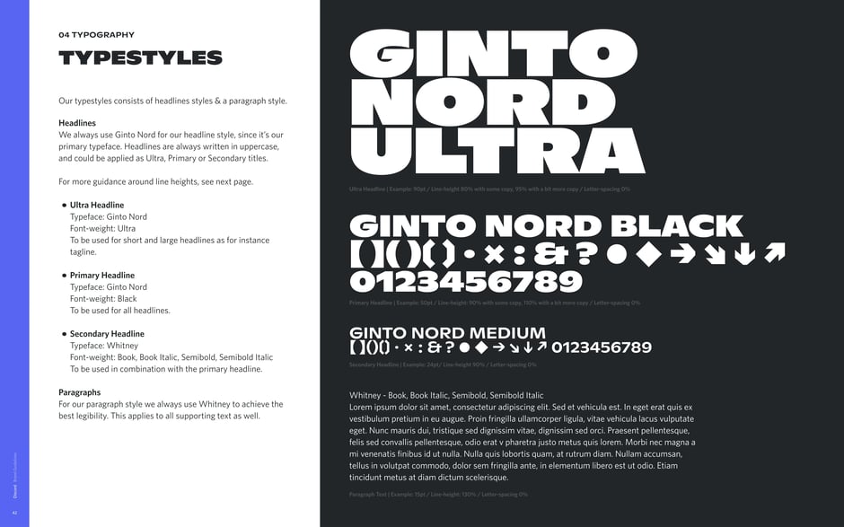 Typestyles: headlines and paragraphs