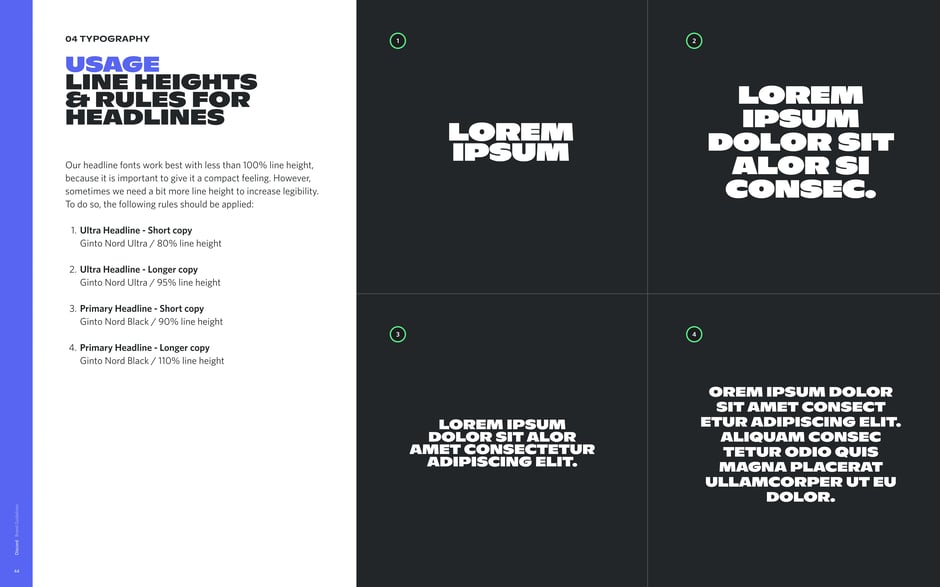 Line-height rules for headlines