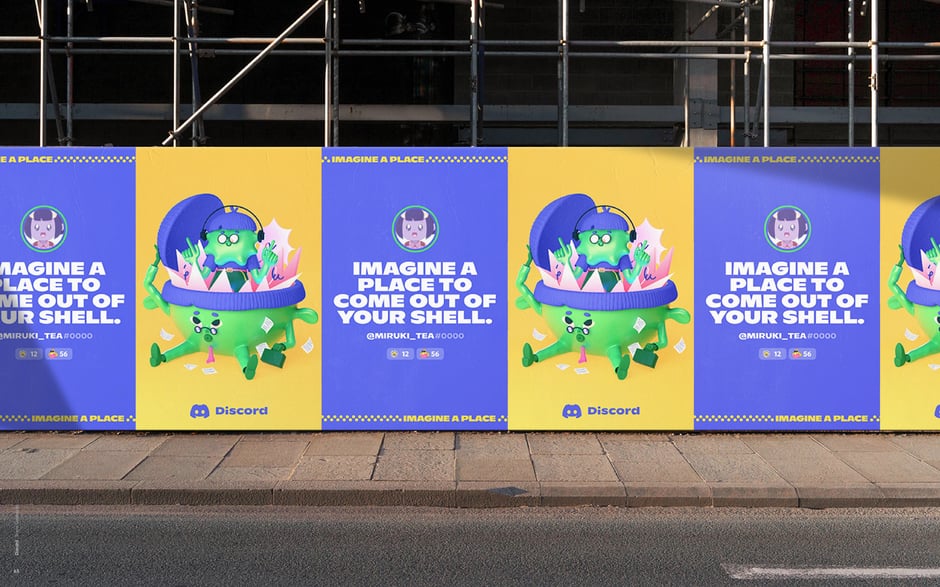Street hoarding poster series: 'Imagine a place to come out