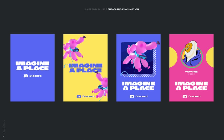 End cards for animated spots (four variations)