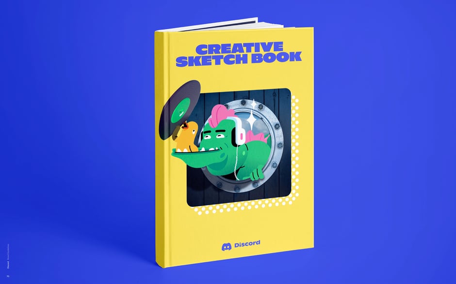 Creative sketch book cover mockup