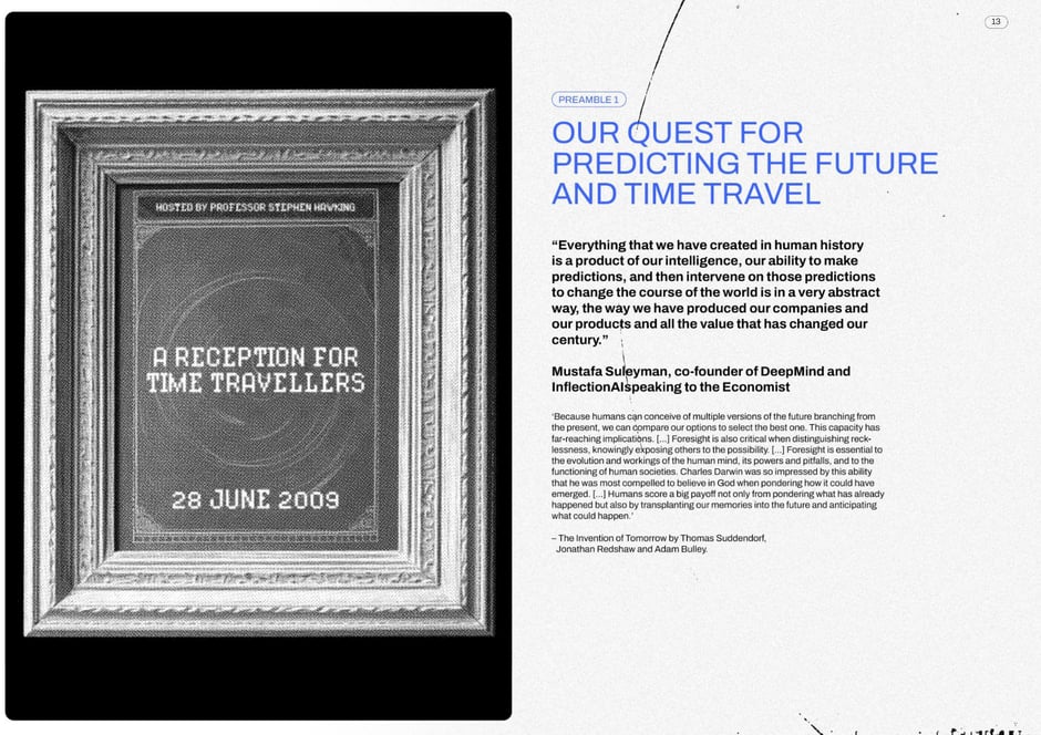 Our quest for predicting the future and time travel