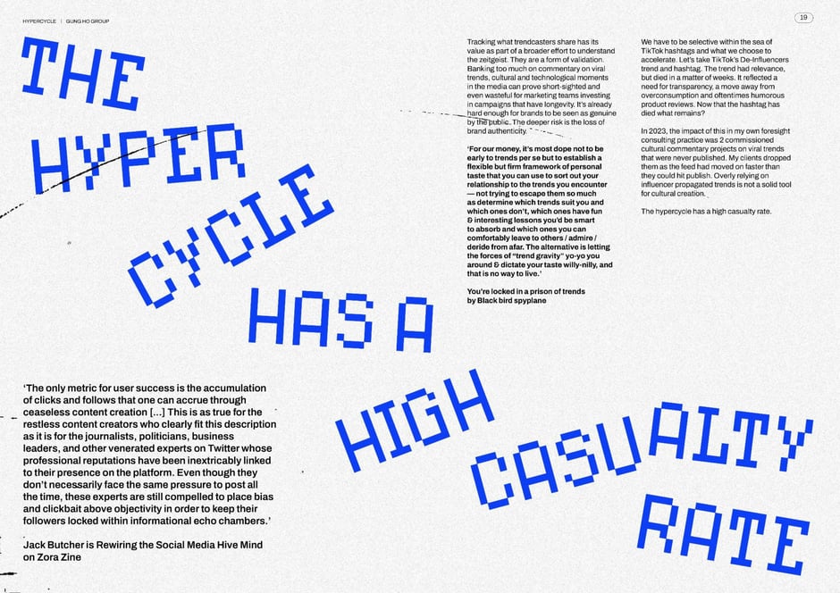 The hypercycle has a high casualty rate