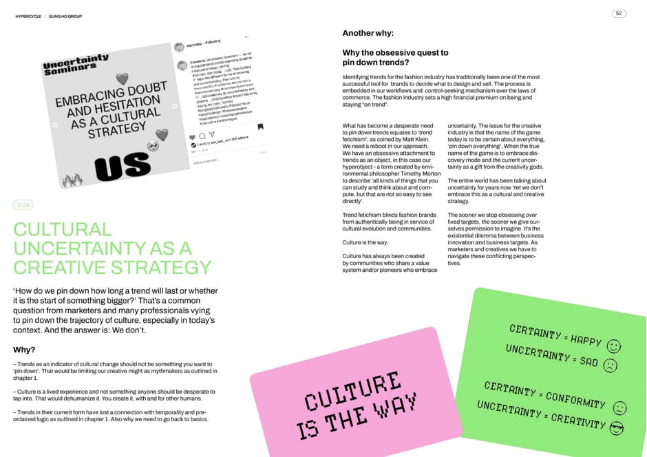Cultural uncertainty as a creative strategy