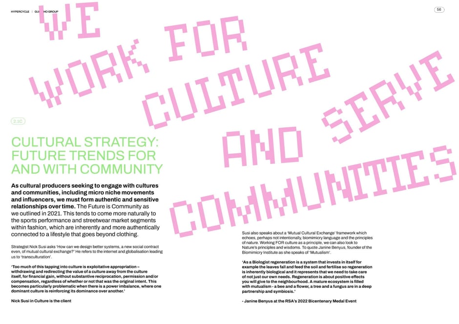 Cultural strategy: future trends for and with community