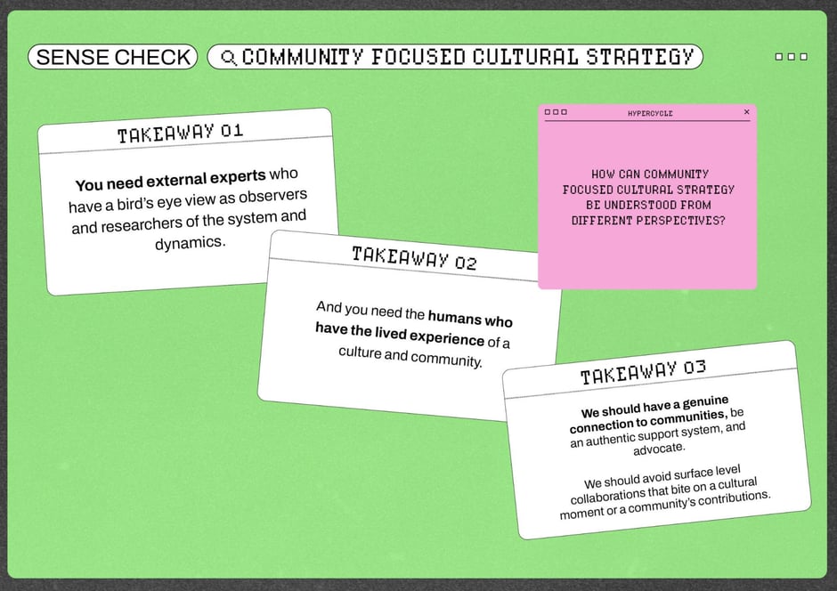 Community‑focused cultural strategy: three takeaways