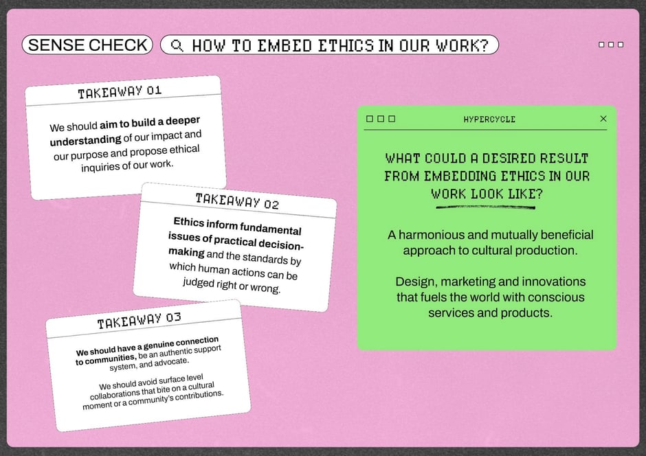 Embedding ethics in our work: key takeaways