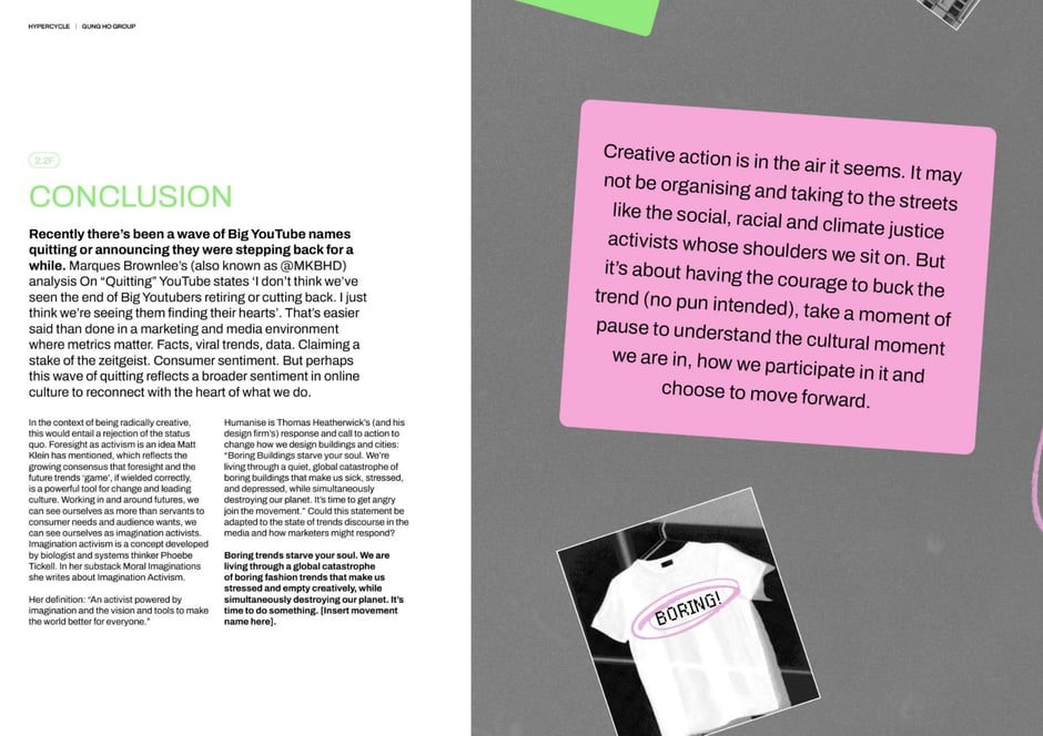 Conclusion: imagination activism and reconnecting with purpose