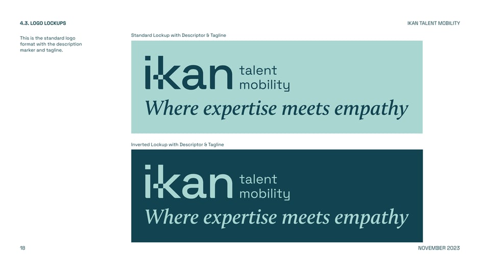 Lockups with descriptor and tagline