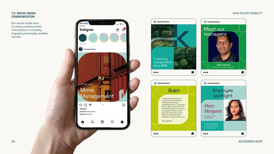Introduces ikan's social media guidance, emphasizing readable layouts, engaging post