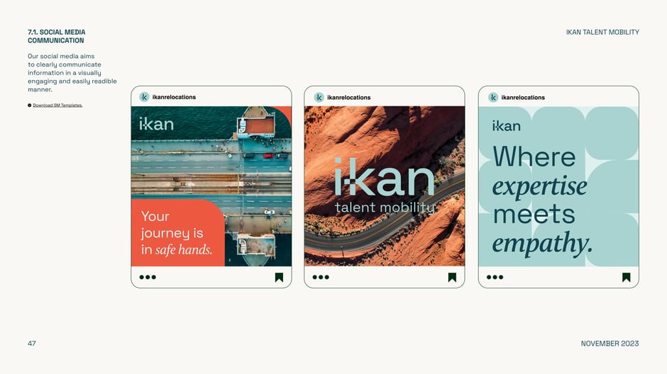 Instagram post templates and variants